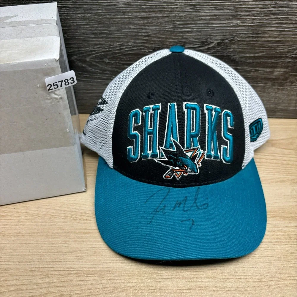 San Jose Sharks Hat Snapback NHL Autographed Paul Martin Old Time Hockey